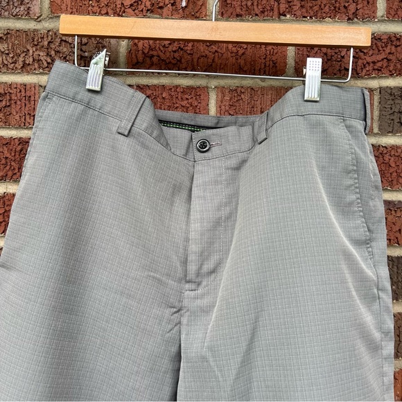 IZOD Gray Athletic Golf Shorts - Picture 2 of 4